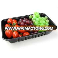 Fresh fruits vegetables disposable black extra large plastic trays