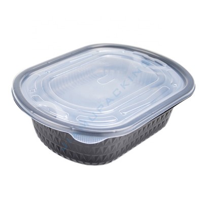 Disposable plastic takeaway food storage container