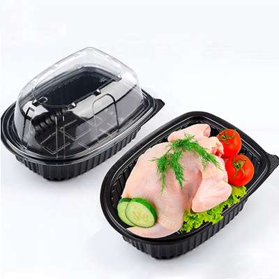 Wholesale Disposable PP Plastic Food Container with Lid for Chicken Meat